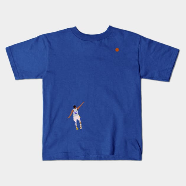 Steph Curry - Finger Roll Kids T-Shirt by xavierjfong